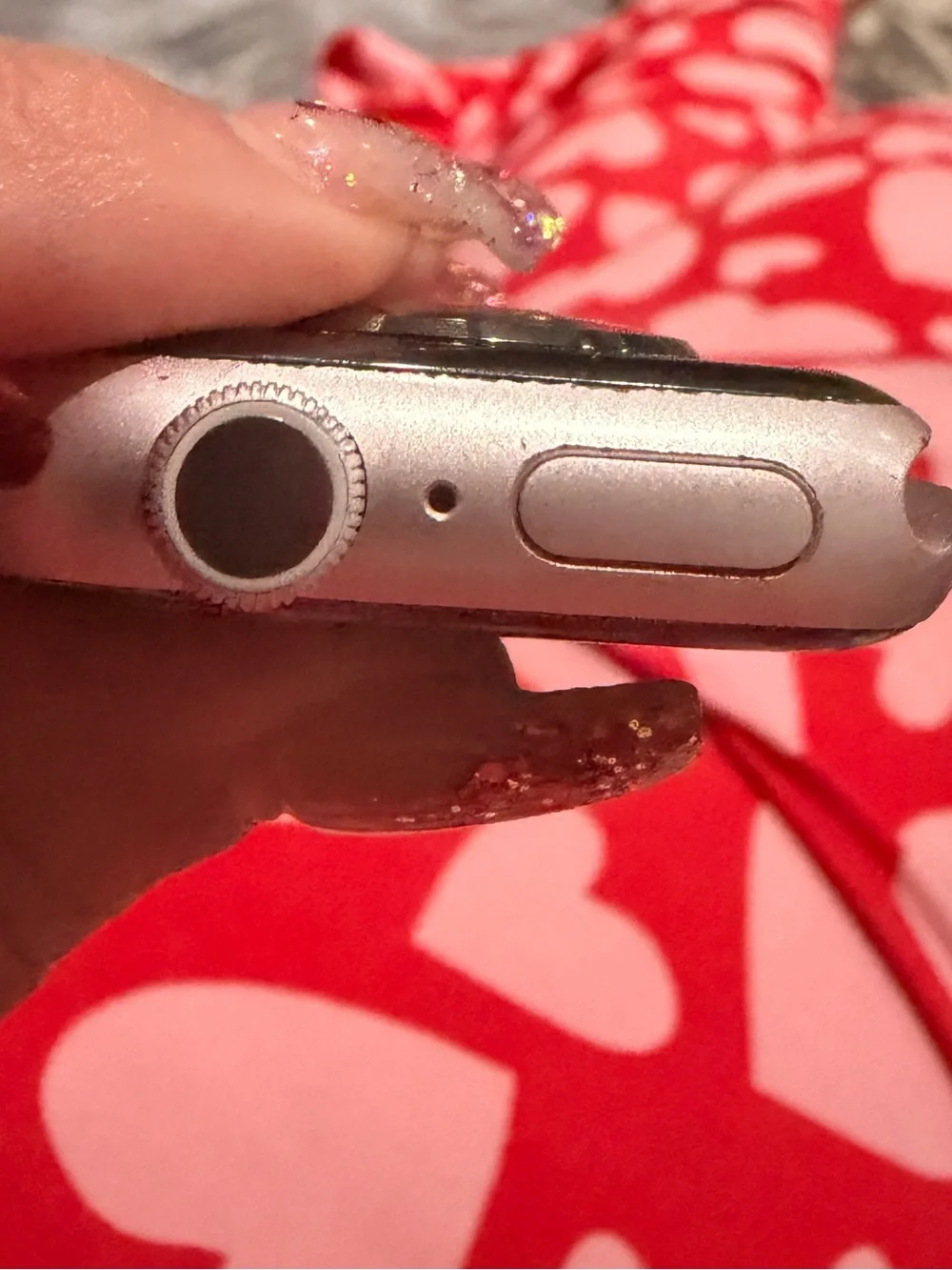 Apple Watch Pink Aluminum Case with Digital Crown